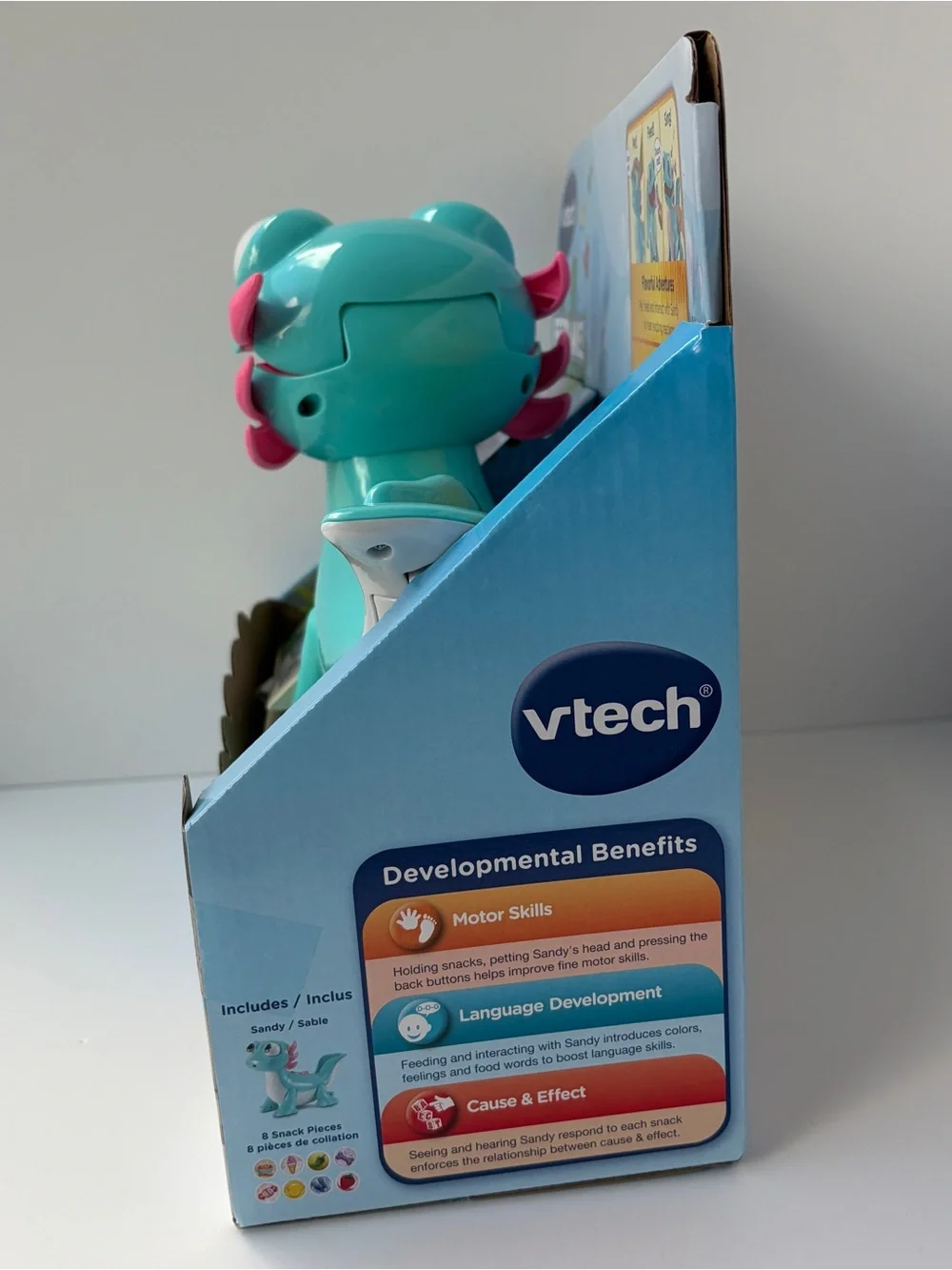 VTech Sandy Snacks-a-Lot Axolotl  Interactive Feeding Learning Toy‎